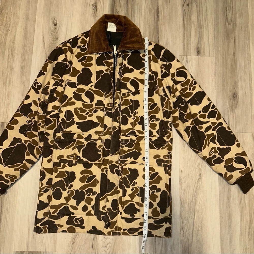 Cabela's 80s VTG Brown and Tan Camouflage Field Jacket - Picture 8 of 9